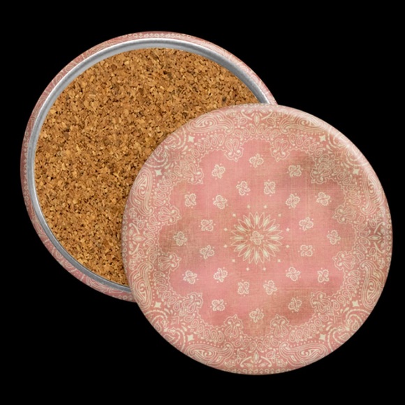 Set of 4 Vintage Bandana Print Coasters 3.5” New - Picture 3 of 5